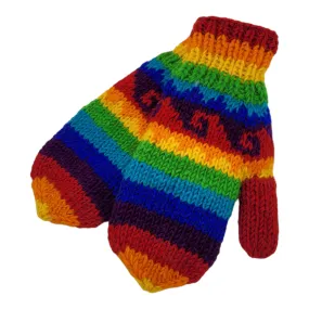 100% Wool RAINBOW Mittens (Adult)