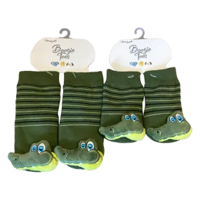 Alligator Boogie Toes Rattle Socks - 2 Sizes for infants and toddlers