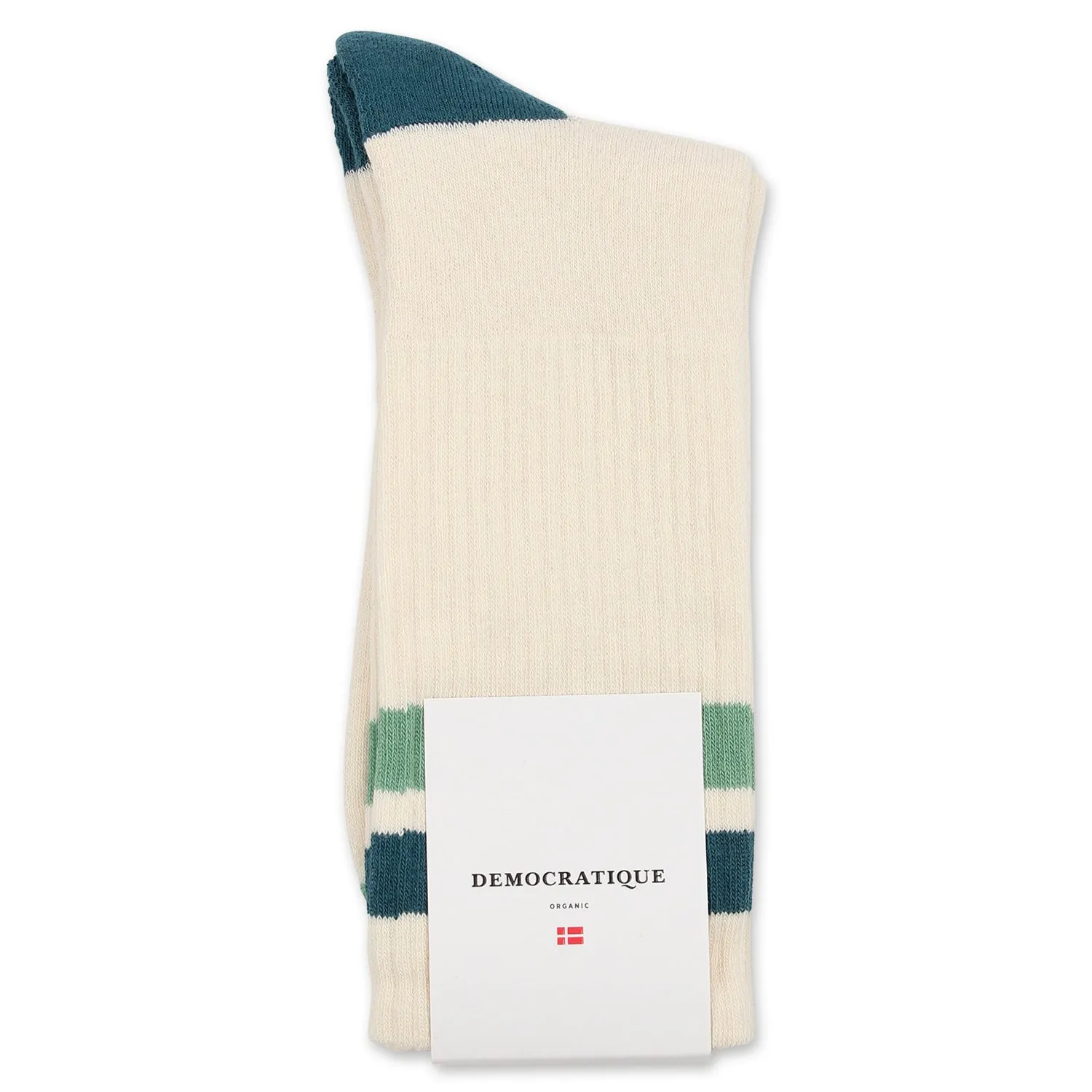 Athletique Classique Stripes Socks Off White / Benzin / Soft Green