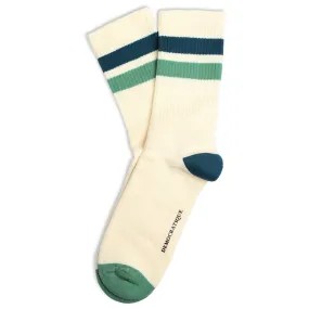 Athletique Classique Stripes Socks Off White / Benzin / Soft Green