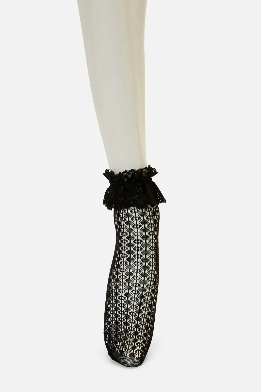 Black Delicate Lace Socks