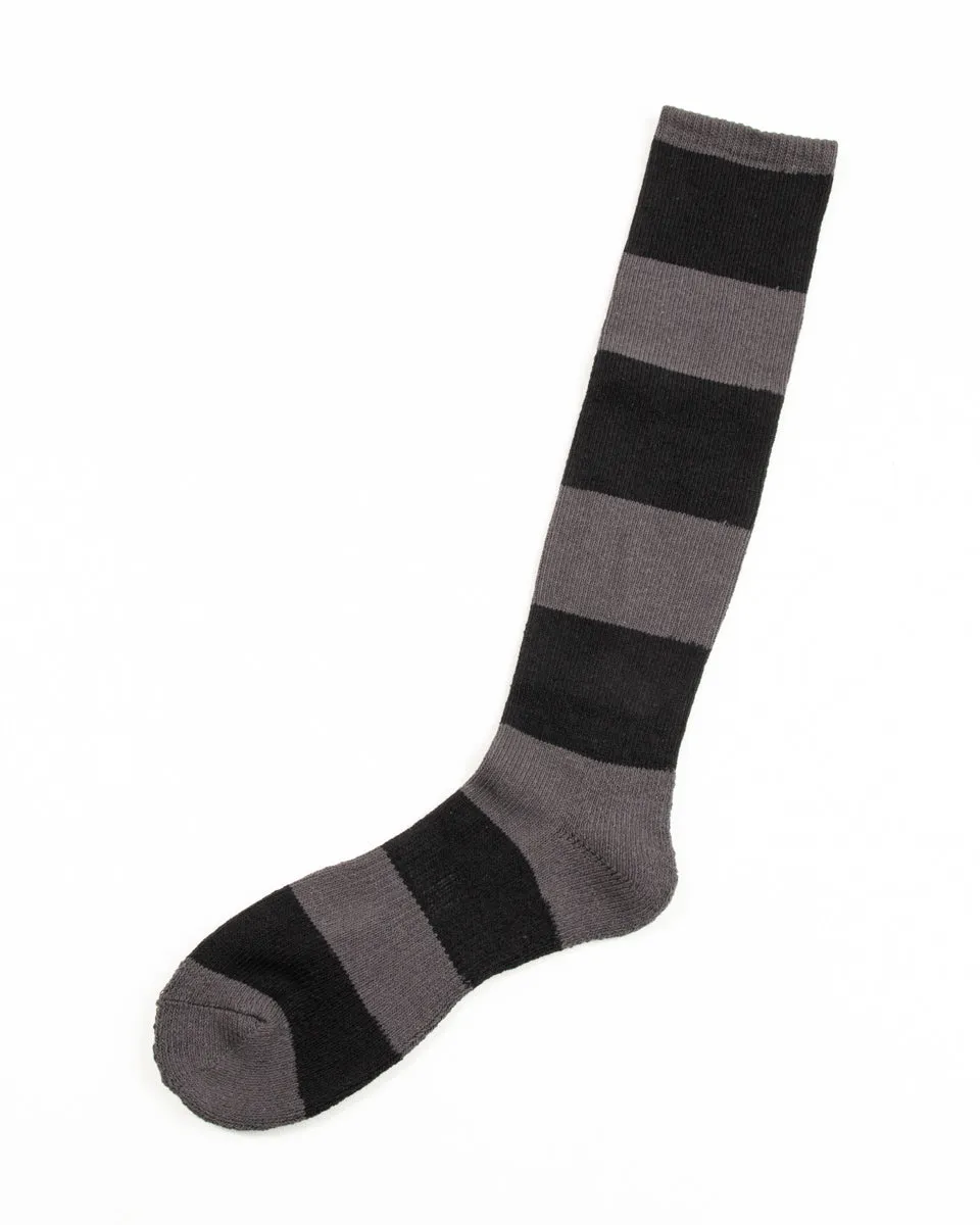 Buco Striped Action Socks - Gray/Black