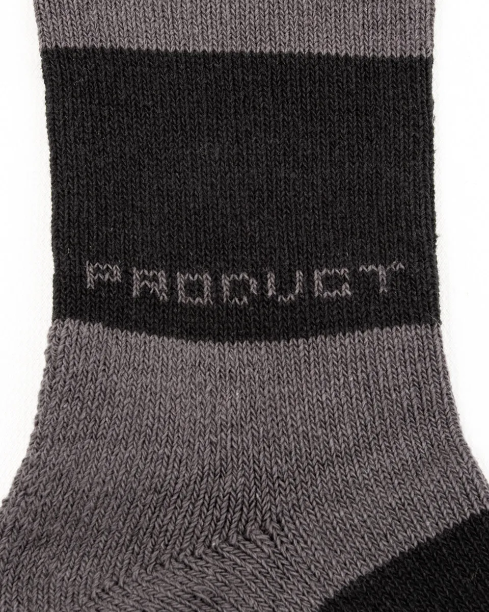 Buco Striped Action Socks - Gray/Black