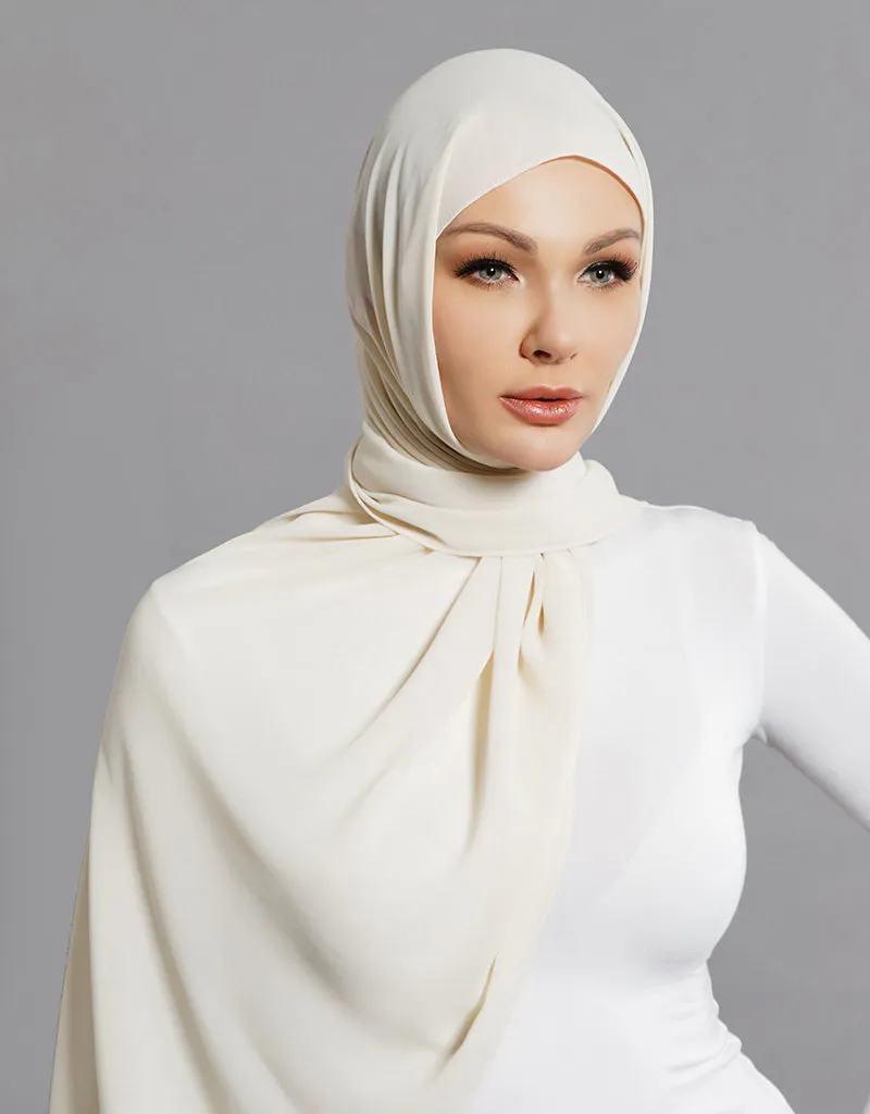 Chiffon Shawl - Shades of White