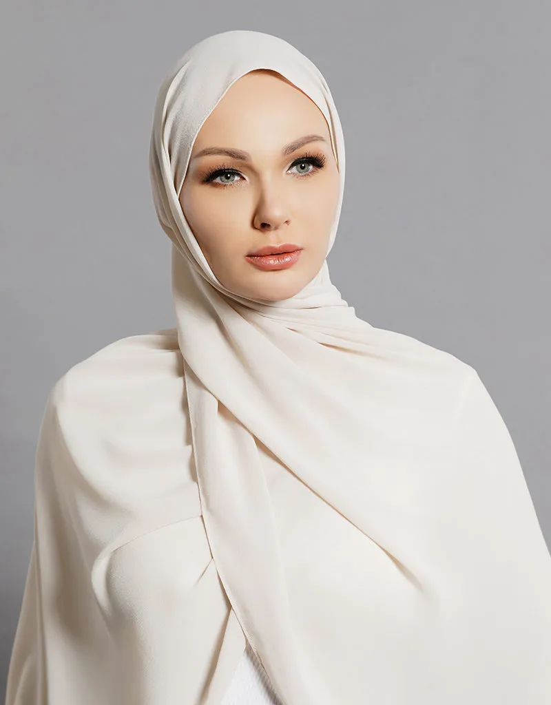 Chiffon Shawl - Shades of White