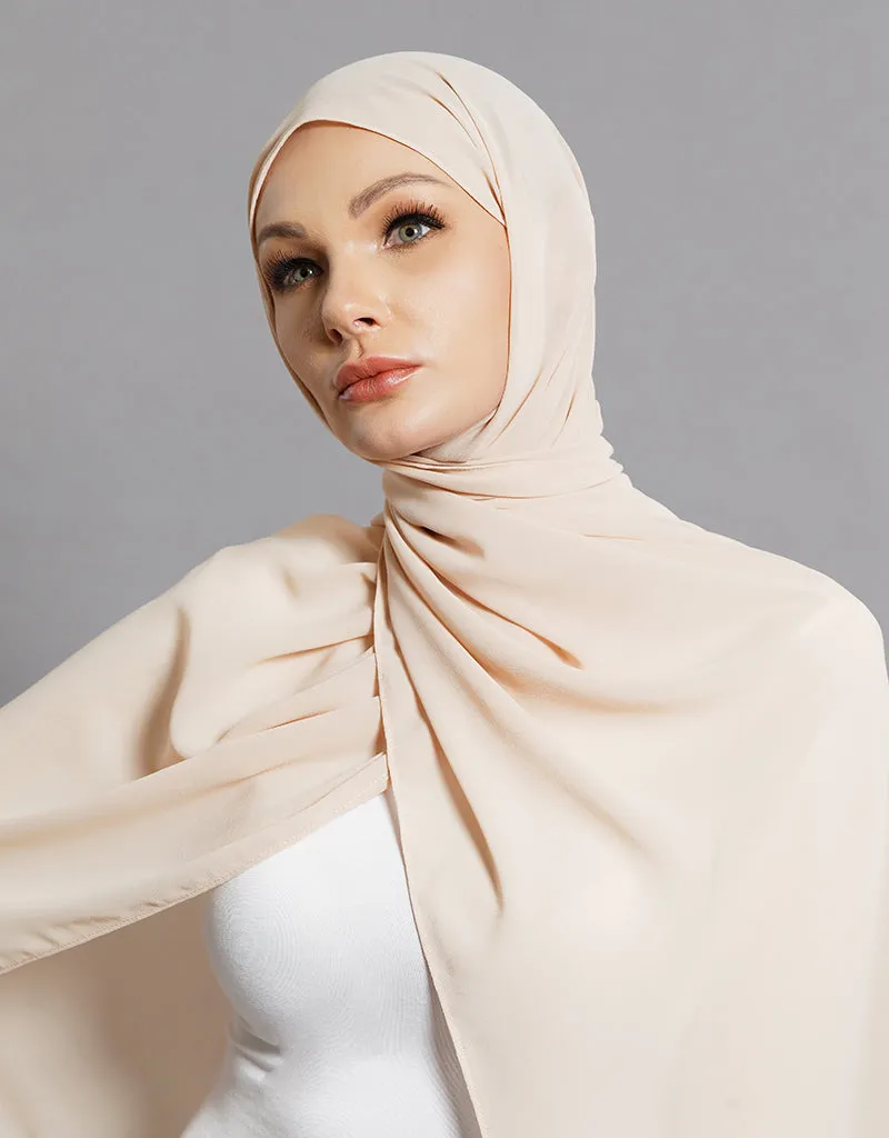 Chiffon Shawl - Shades of White