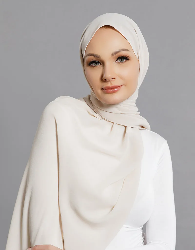 Chiffon Shawl - Shades of White