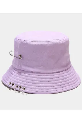 CLIP DETAILED TRENDY FASHION BUCKET HAT