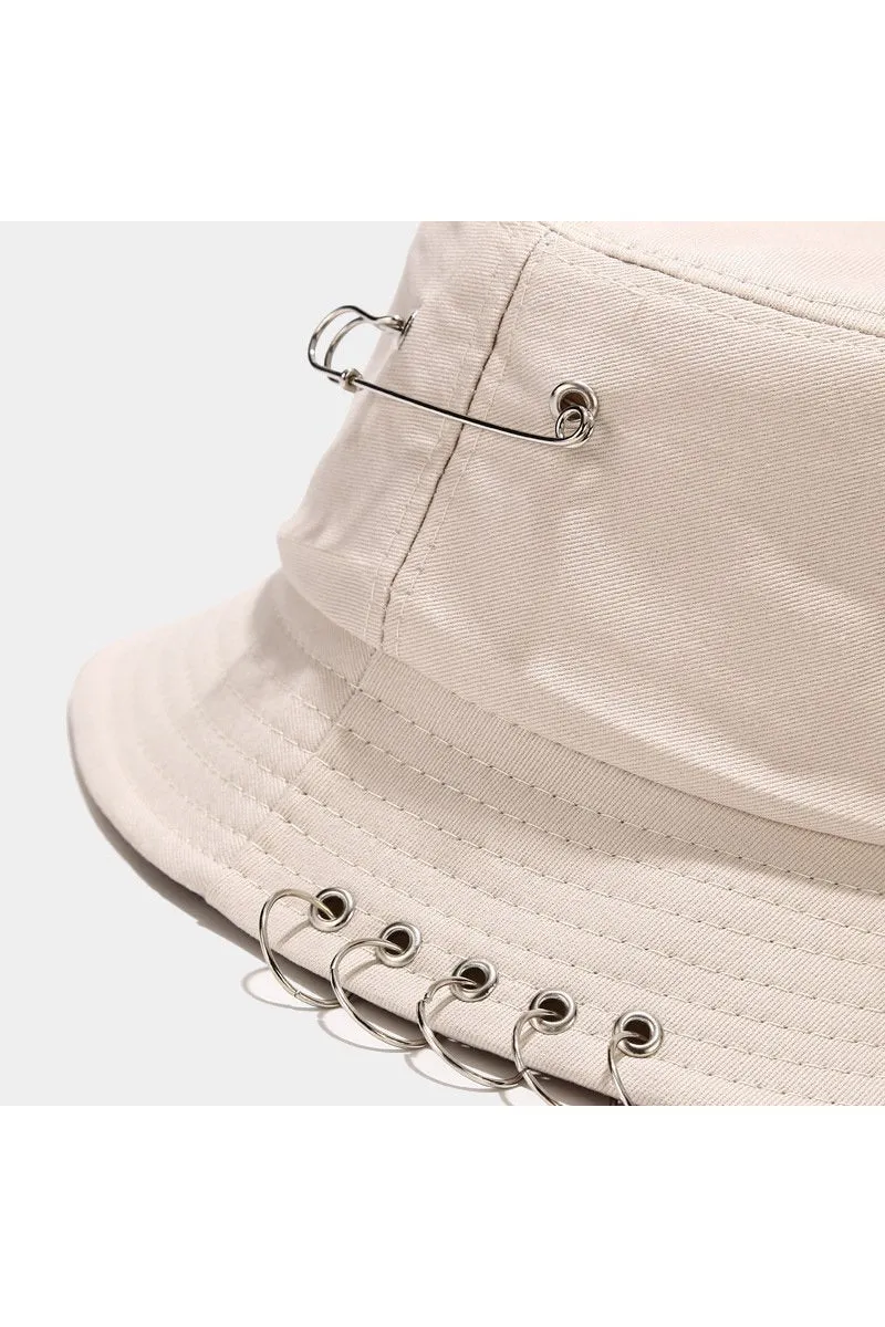 CLIP DETAILED TRENDY FASHION BUCKET HAT