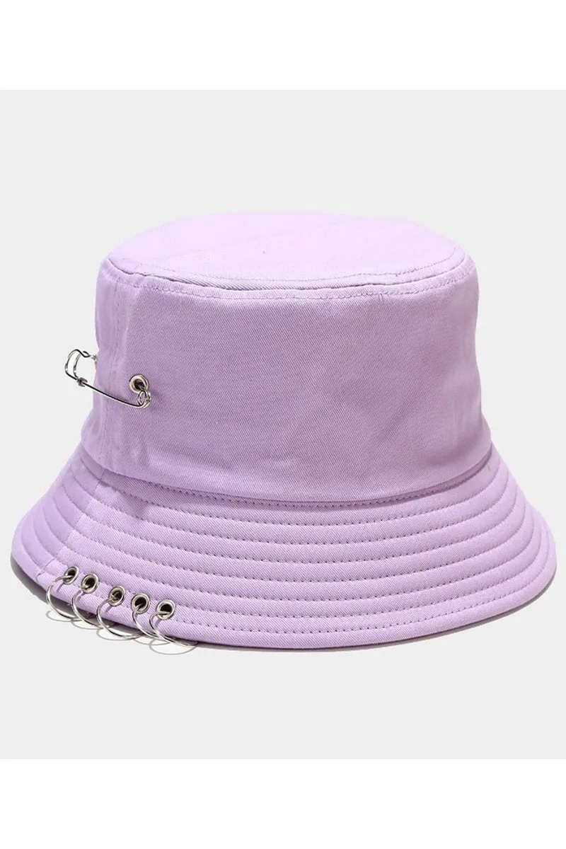 CLIP DETAILED TRENDY FASHION BUCKET HAT