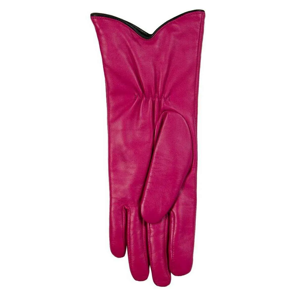 Dents Margot Wool-Lined Leather Gloves - Fuchsia Pink