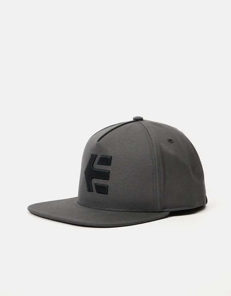 Etnies Icon Snapback Cap - Dark Grey/Black