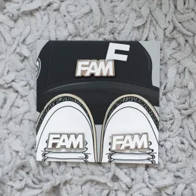 FAM LACE LOCKS   PIN METALLIC SILVER / WHITE