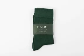 Forest Green Calf Length Bamboo Socks