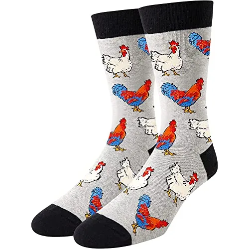 Funny Chicken Gifts for Men, Gifts for Him, Guys Who Love Chicken, Cute Men's Chicken Socks