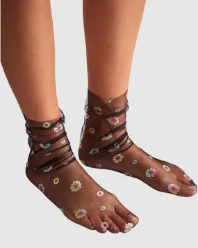 Hologram Daphne Socks  - Black