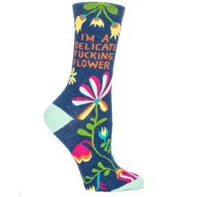 I'm A Delicate Flower Socks Women's Crew Sock