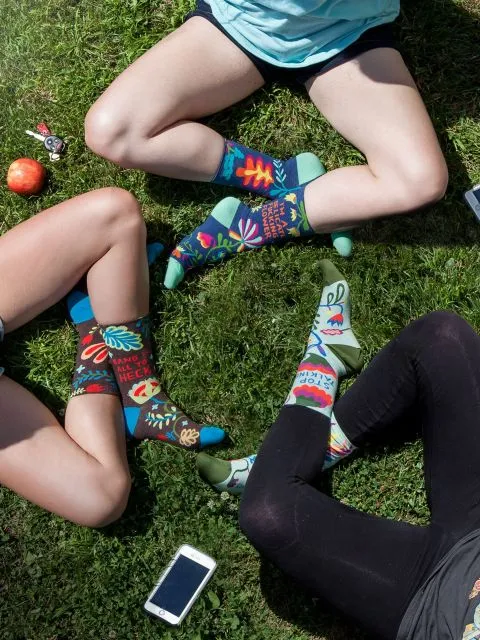 I'm A Delicate Fucking Flower W-Crew Socks