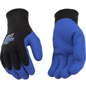 Kinco 1789 Frost Breaker Black Heavy Thermal 7-Gauge Acrylic Knit Shell Crinkle Latex Coated Palm Acrylic & Elastic Knit Wrist Gloves (one dozen)