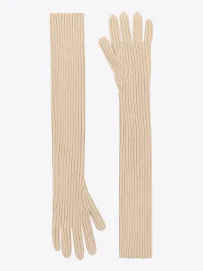 Long wool gloves