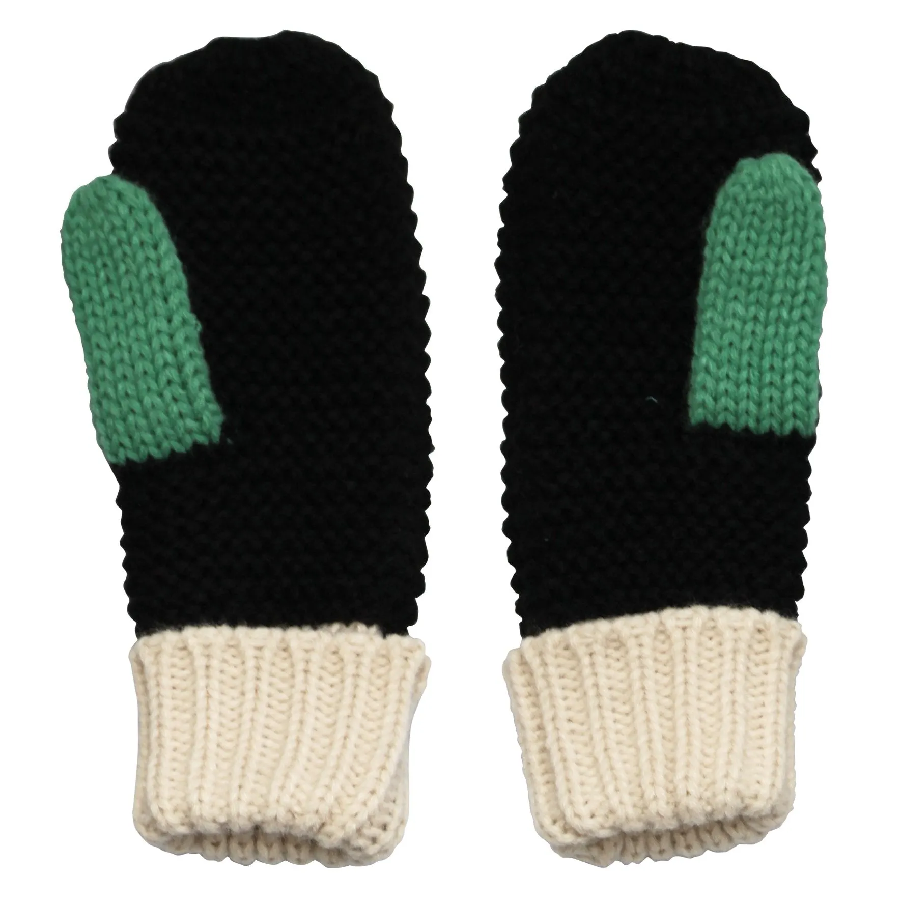 Loop Black Mittens