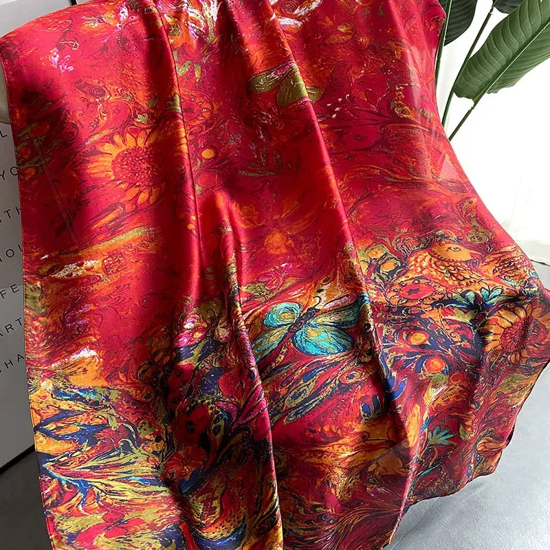 Luxury Design Silk Scarf 85x180cm