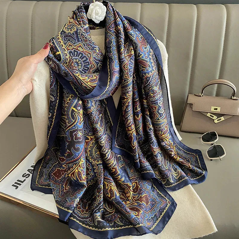 Luxury Design Silk Scarf 85x180cm