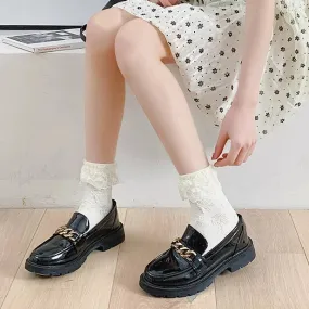 Milky White Lace JK Socks