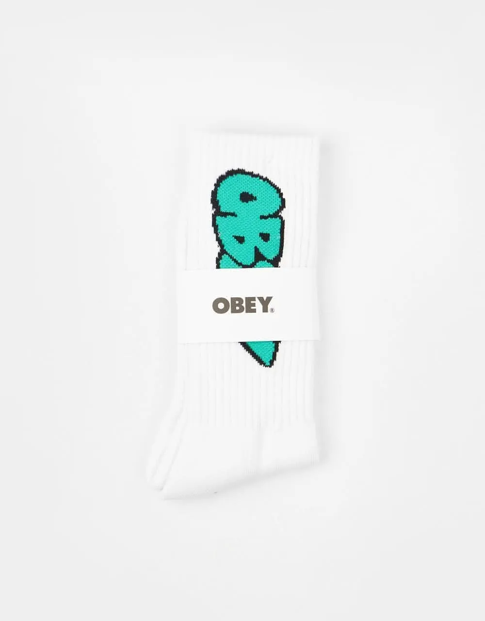 Obey Merton Socks - White