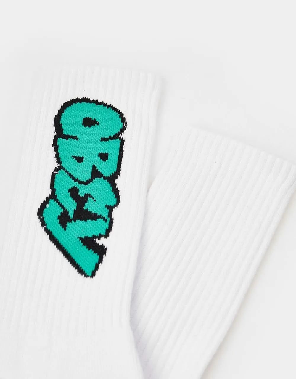 Obey Merton Socks - White