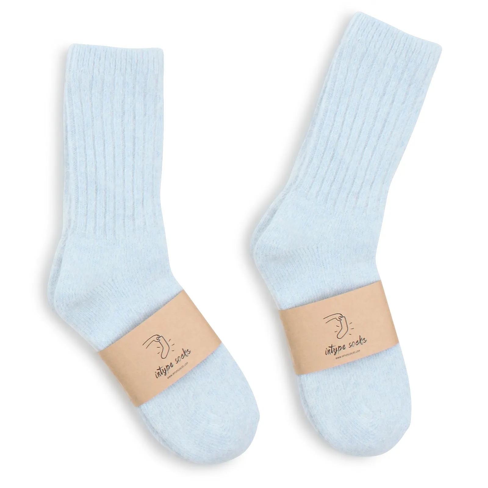 Pastel Soft Angora Crew Socks YE59