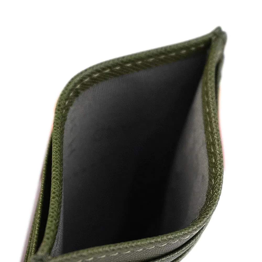 Picard Saffiano Leather Card Holder (Military Green)