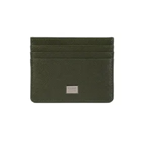 Picard Saffiano Leather Card Holder (Military Green)