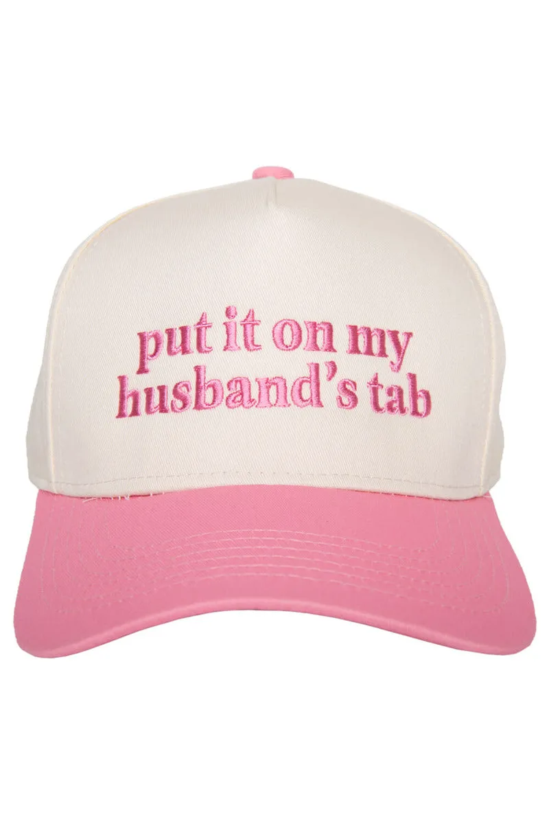 Put It On My Husband's Tab Two-Toned Vintage Hat