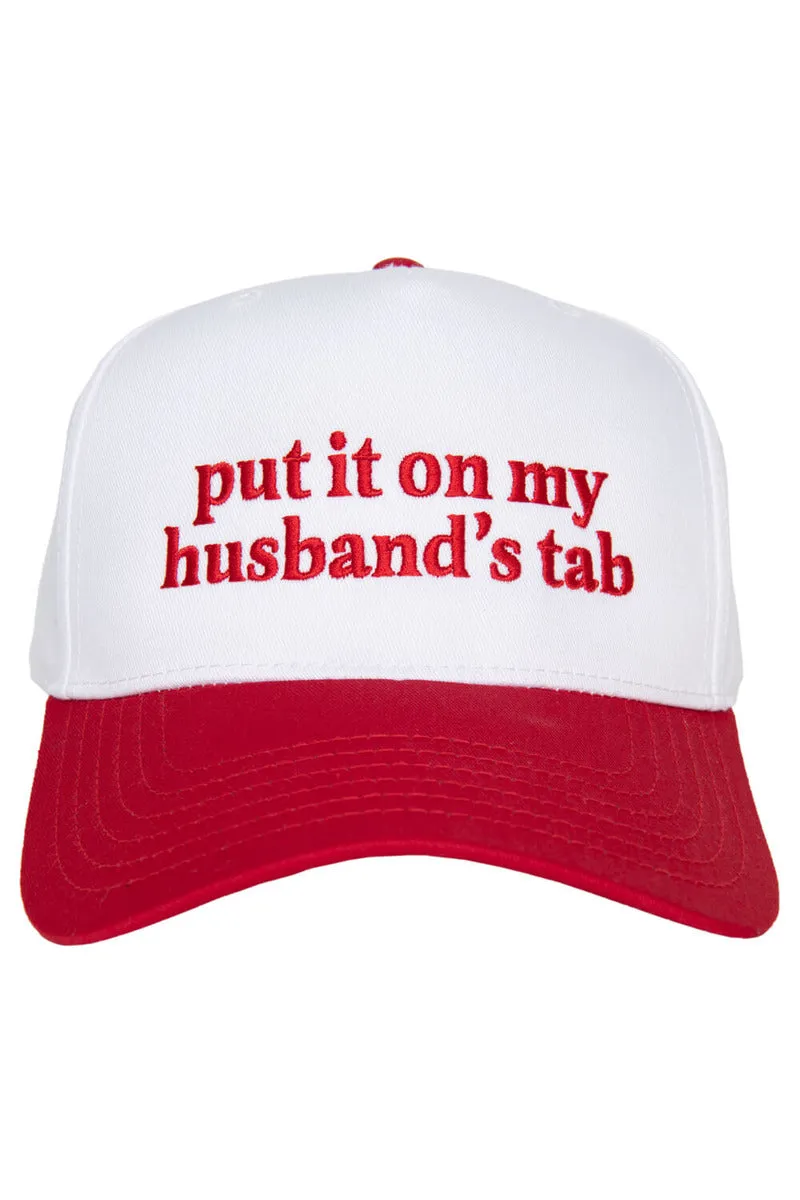 Put It On My Husband's Tab Two-Toned Vintage Hat