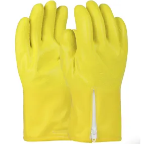 QRP PolyTuff 102F 11" Cold Handling Polyurethane with Thermal Cotton Lining and Zipper Closure Safety Glove(1 Pair)