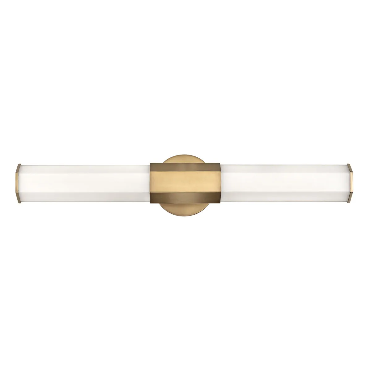 Quintiesse Facet Double Bathroom Wall Light Heritage Brass