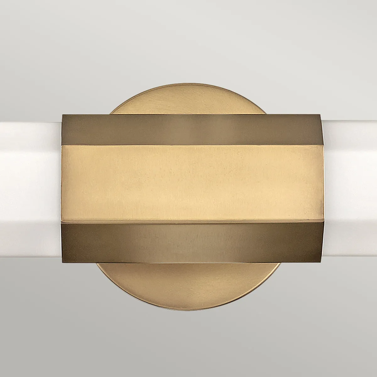 Quintiesse Facet Double Bathroom Wall Light Heritage Brass