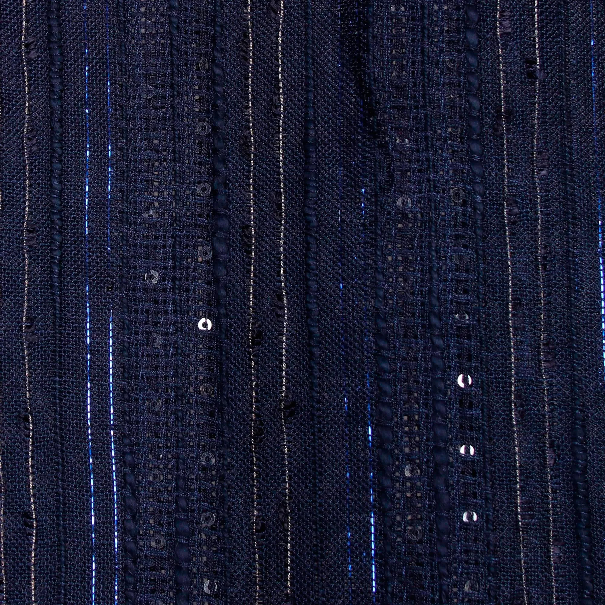 Sapphire Shimmer Embellished Viscose Blend Shawl in Indigo from India