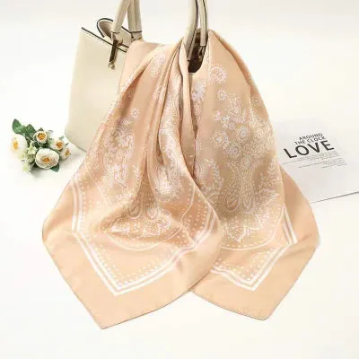 Shelby Silk Bandana - Beige