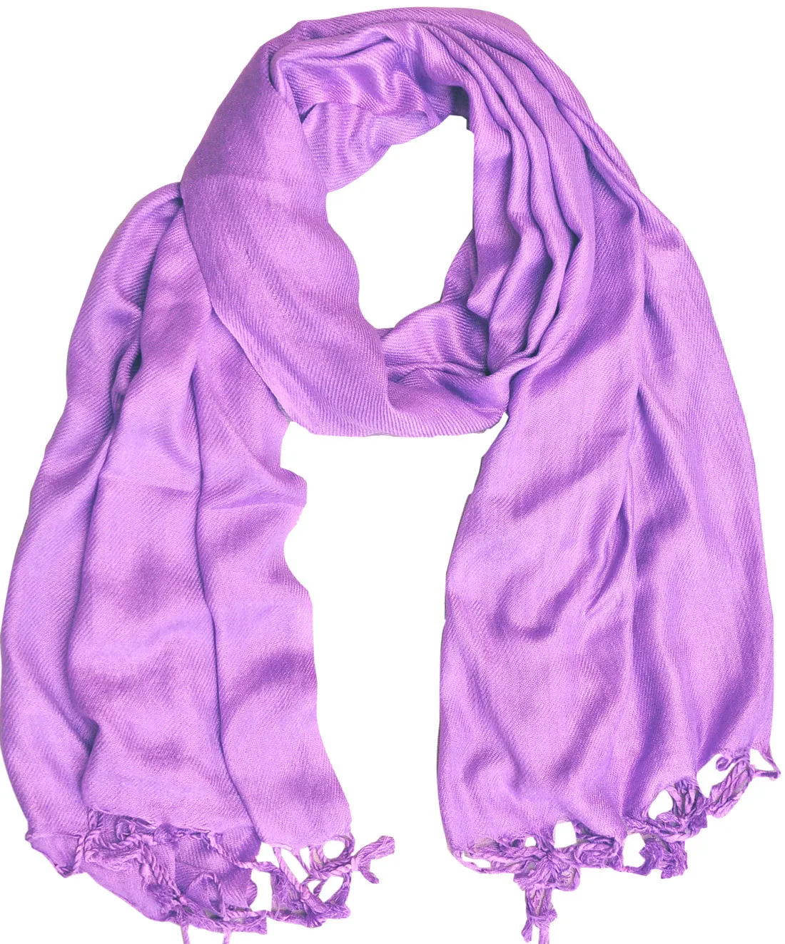 Solid Color Womens Pashmina Scarf India Clothing (Purple, 70 x 28 inches)