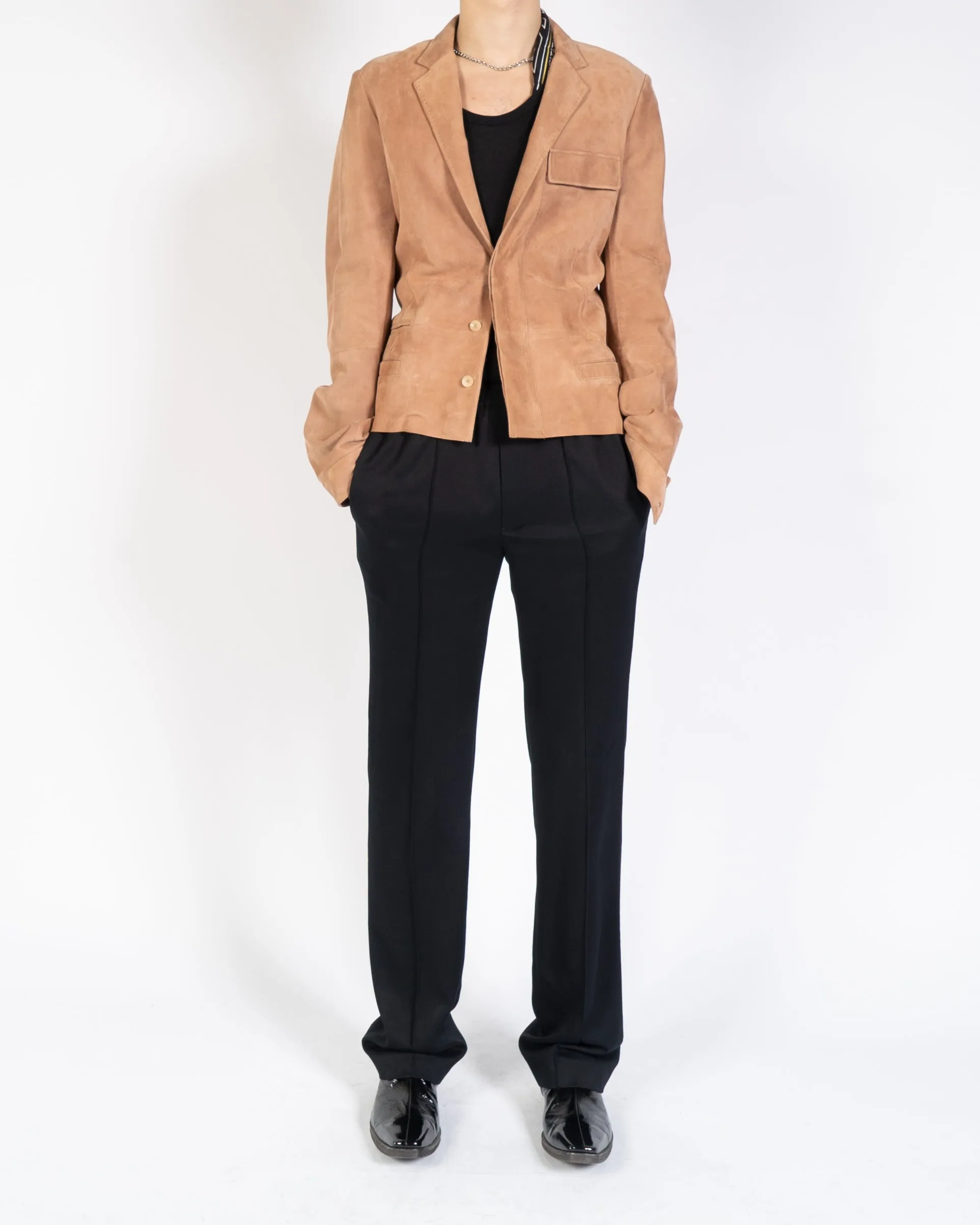 SS15 Peach Suede Leather Blouson