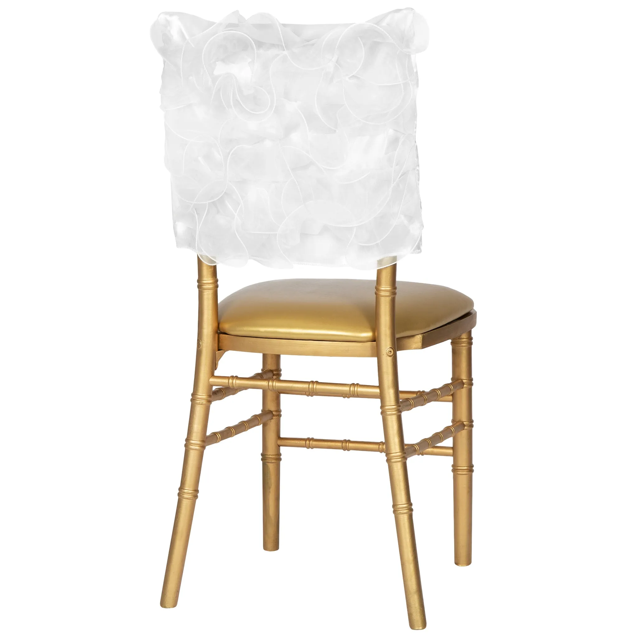 Swirl Chiavari Chair Cap - White