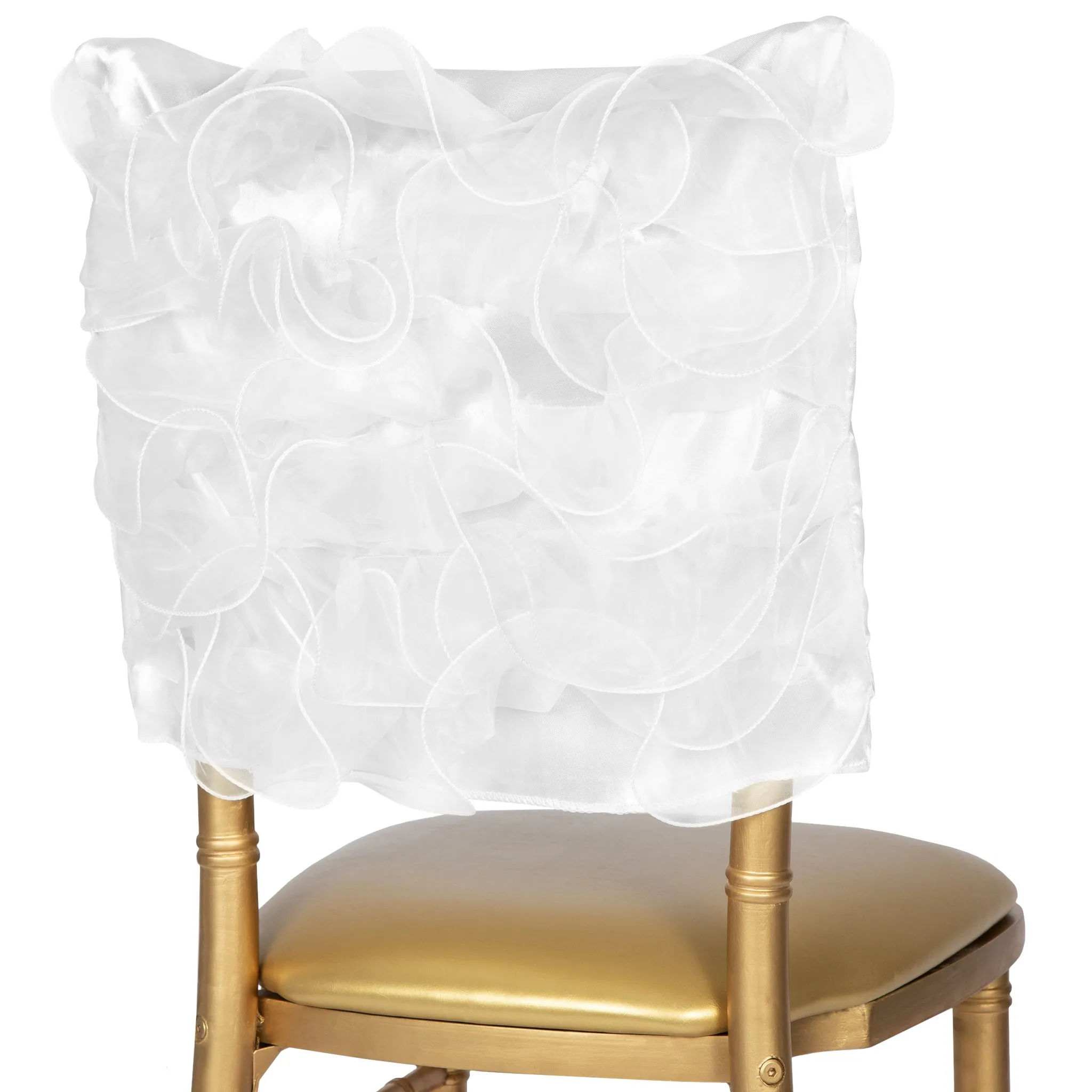 Swirl Chiavari Chair Cap - White