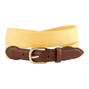 Textured Light Yellow Belgian Surcingle Children's Belt