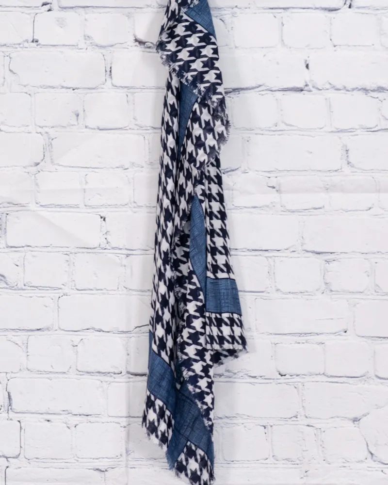 Tie Ur Knot Denim Houndstooth Luxe Square