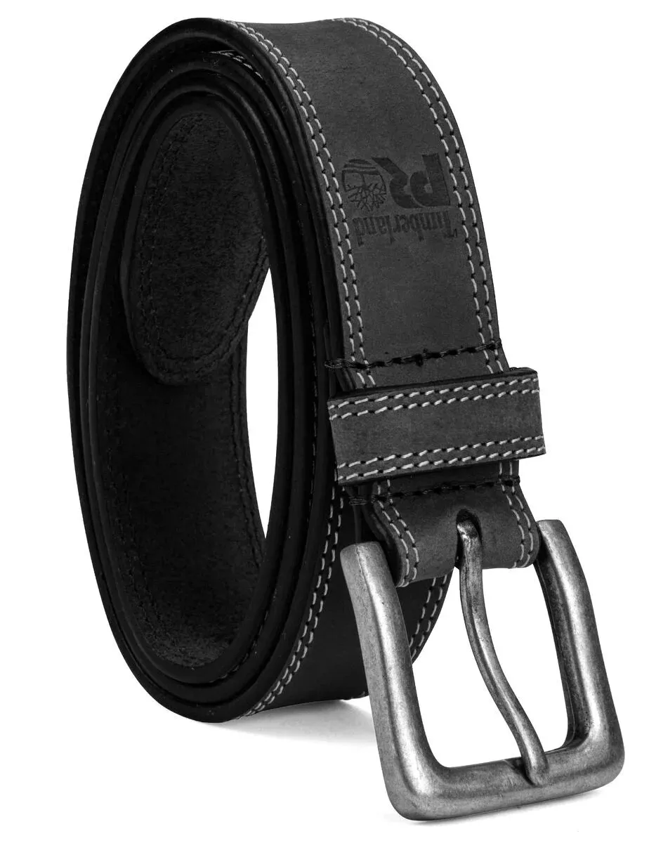 Timberland Mens Pro Black Boot Leather Belt - 42 mm