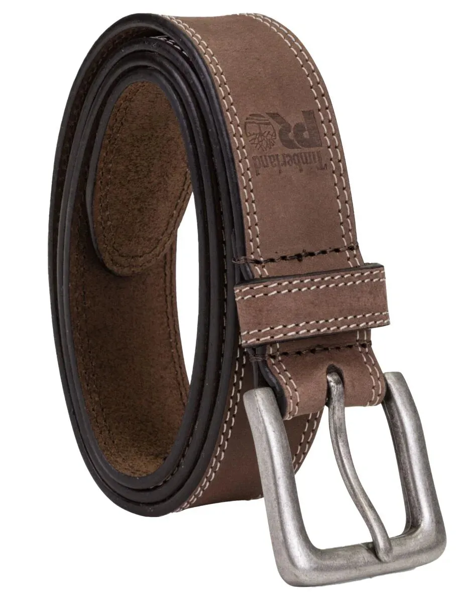 Timberland Mens Pro Brown Boot Leather Belt - 34 mm