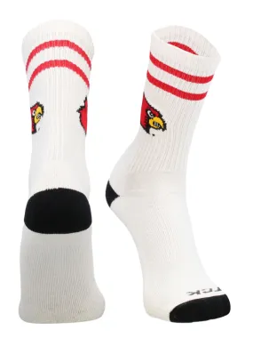 Vintage Louisville Cardinals Socks NCAA Socks For Men and Womens Soft Cotton Sock