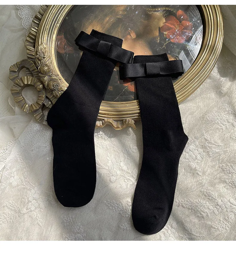 WAGUIR~Balletic Cotton Bow Short Socks